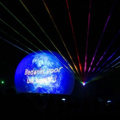 Blauwestad Opening Laserprojectie Projectiebol Laser Lasershow