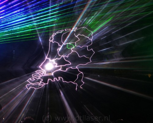 Laser, Lasershow ,Flight Into History Show, Nederland