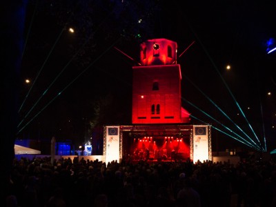 Emmen Architectural Lighting Uitlichten Torens Rood Laser