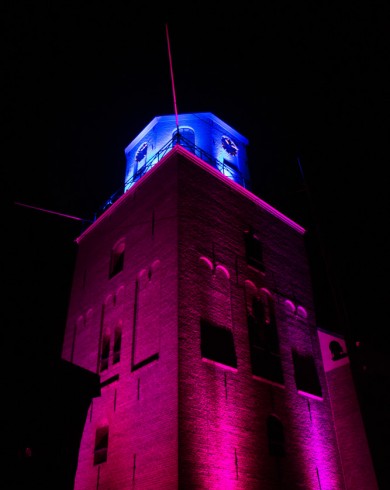 Verlichting - aanlichten - kerktoren - Emmen