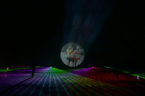Laser multimedia show Cascade run Hoogeveen